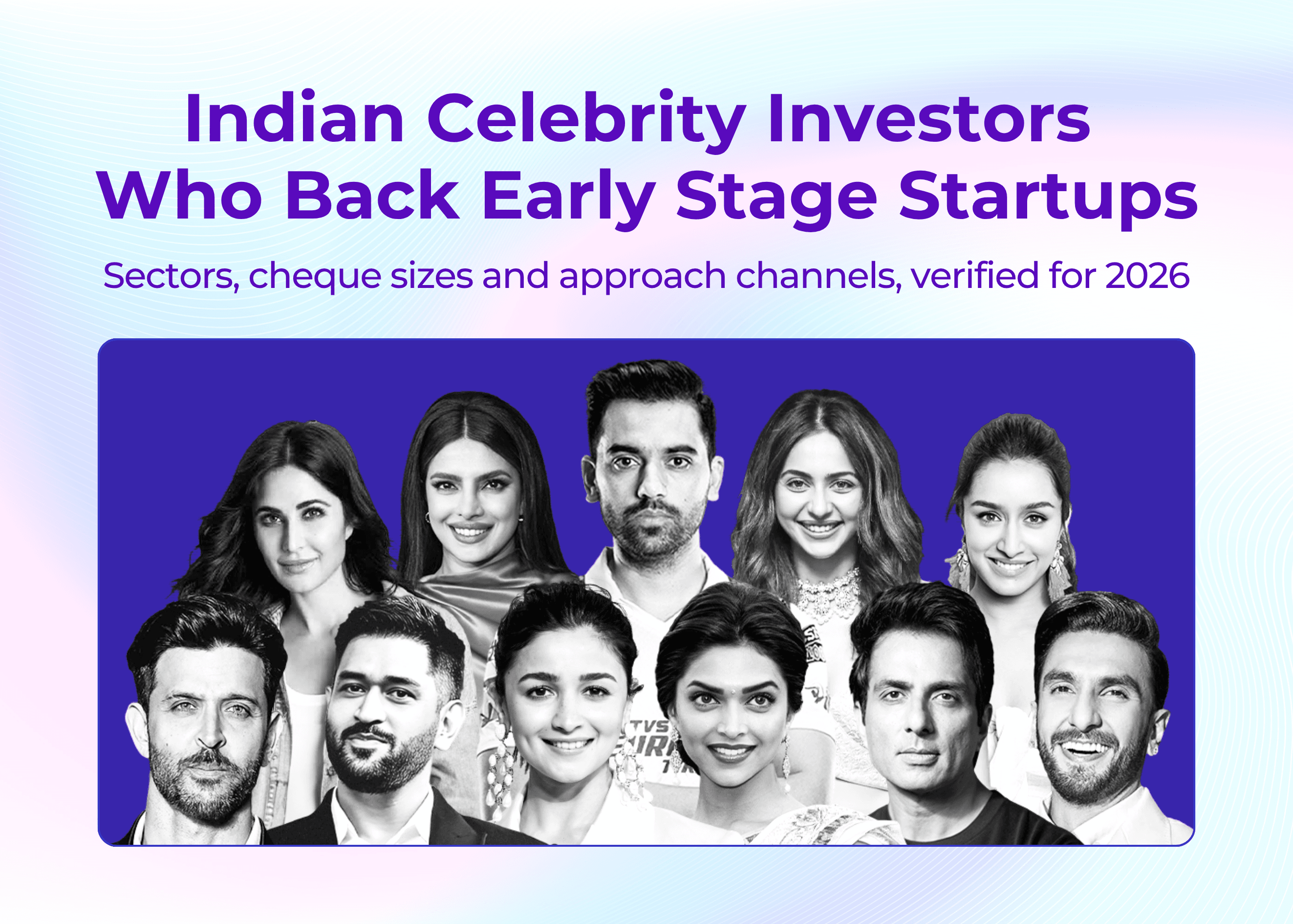 Active Celebrity Investors for Indian Startups [2026]